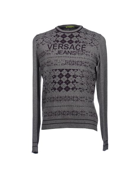 versace jumper grey|versace jumper men's sale.